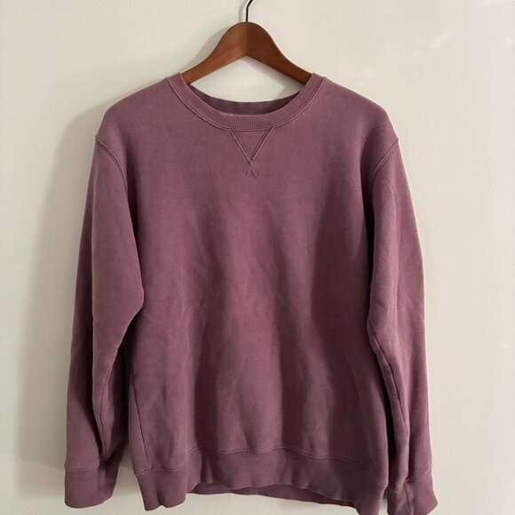 Aritzia TNA "The Perfect Crew" Sweatfleece Purple Sweatshirt Size Small - Picture 2 of 7